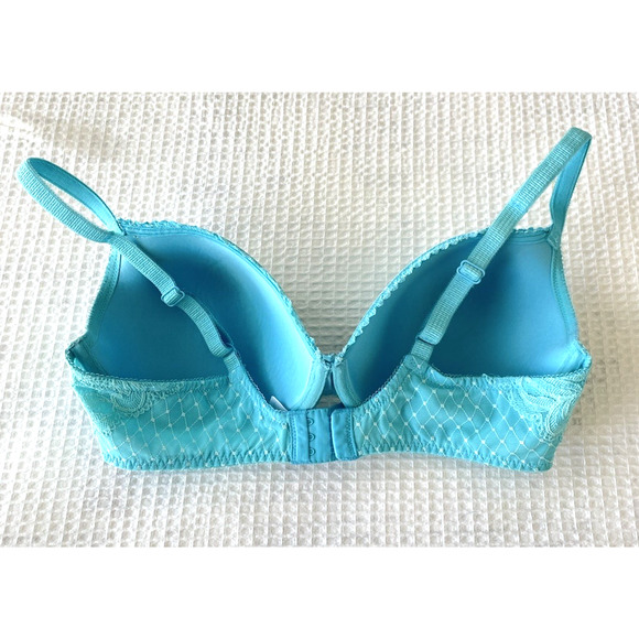 Wacoal Bra Size 38DD Reveal Contour Underwire Back Closure 853115 Blue T Shirt - Picture 3 of 3